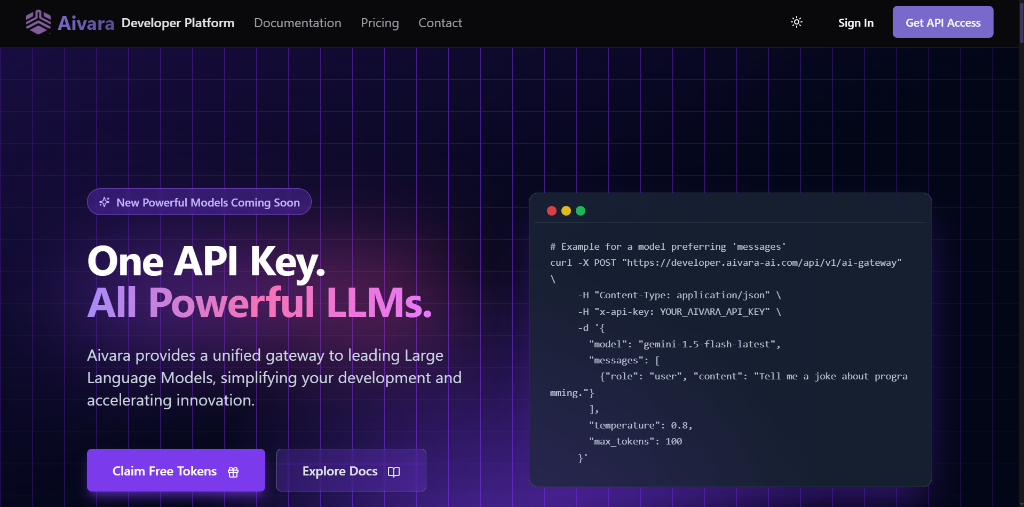 Aivara Developers Platform
