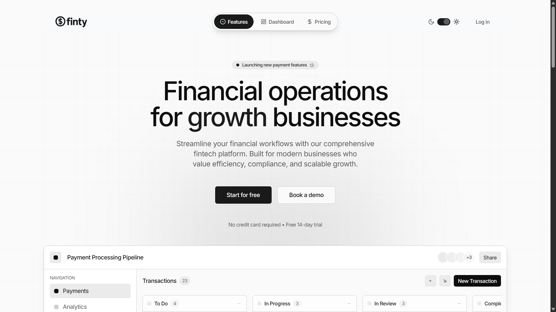 Finty –Financial Platform