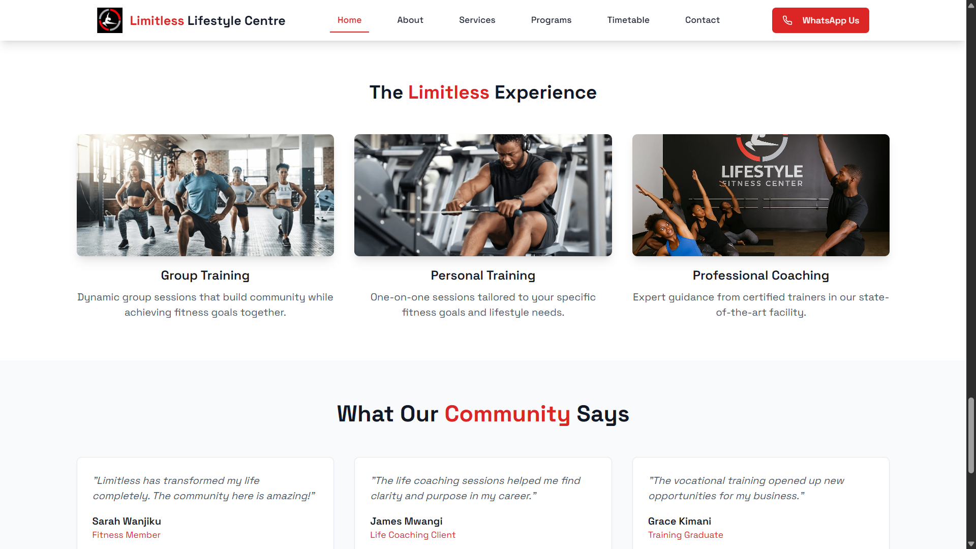 Limitless Lifestyle website